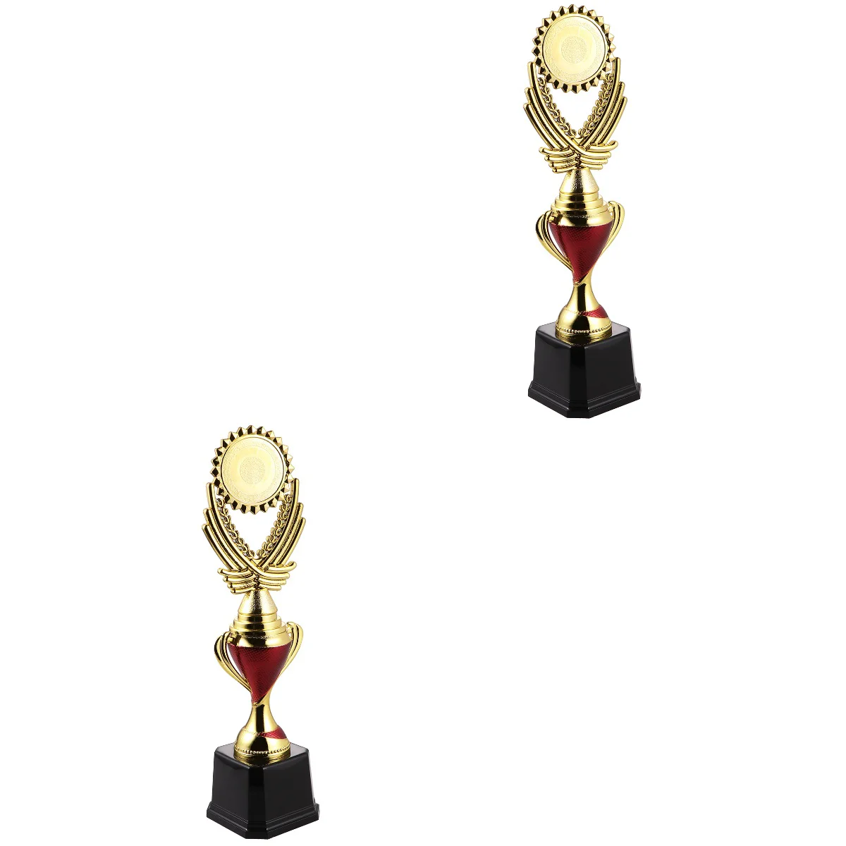 

2 pcs Exquisite Award Trophy Creative Individuality Award Trophy Plastic Award Trophy (S, 30.5cm)
