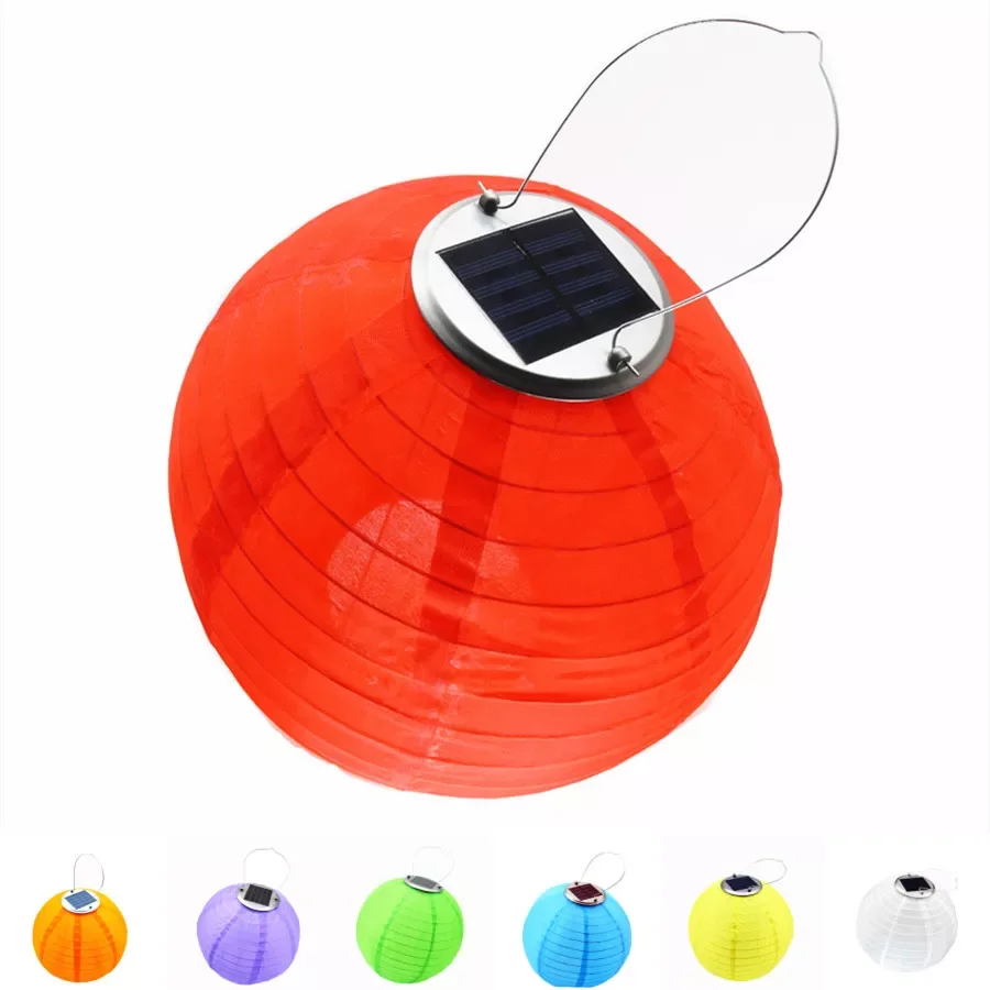 

Lantern LED Lamp Outdoor Decoration Balls Light Solar Lantern Party Decoration Nylon Waterproof Lantern Auto On