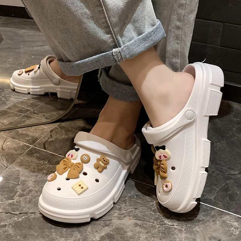 Litfun Summer Women Slippers Clogs Outdoor Thick Sole Sandals Women EVA Light Non-slip Home Slides Flip Flops Garden Shoes