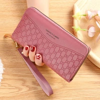 2022 womens wallet long large capacity zipper coin purse card holder female pu leather wallets cellphone wallet money bag