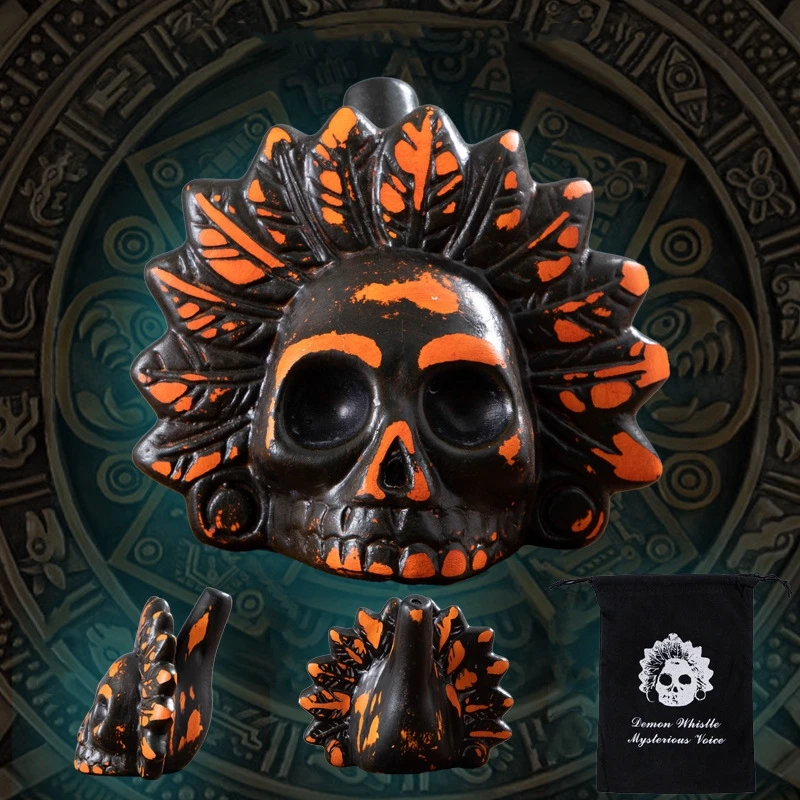 Новый настоящий кричащий ацтекский свисток смерти страшный Aztai реалистичный