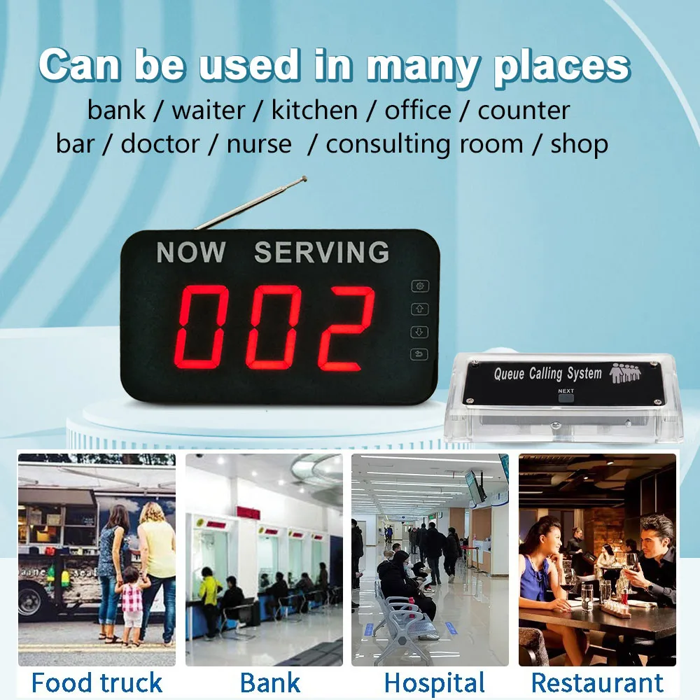 Система вызова очереди ресторанный пейджер звонок для клиники банк офис номер
