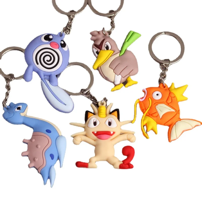 

Pokemon Fashion Trend Keychain Toys School Bag Pendant Decoration PVC Soft Rubber Silicone Doll Gifts