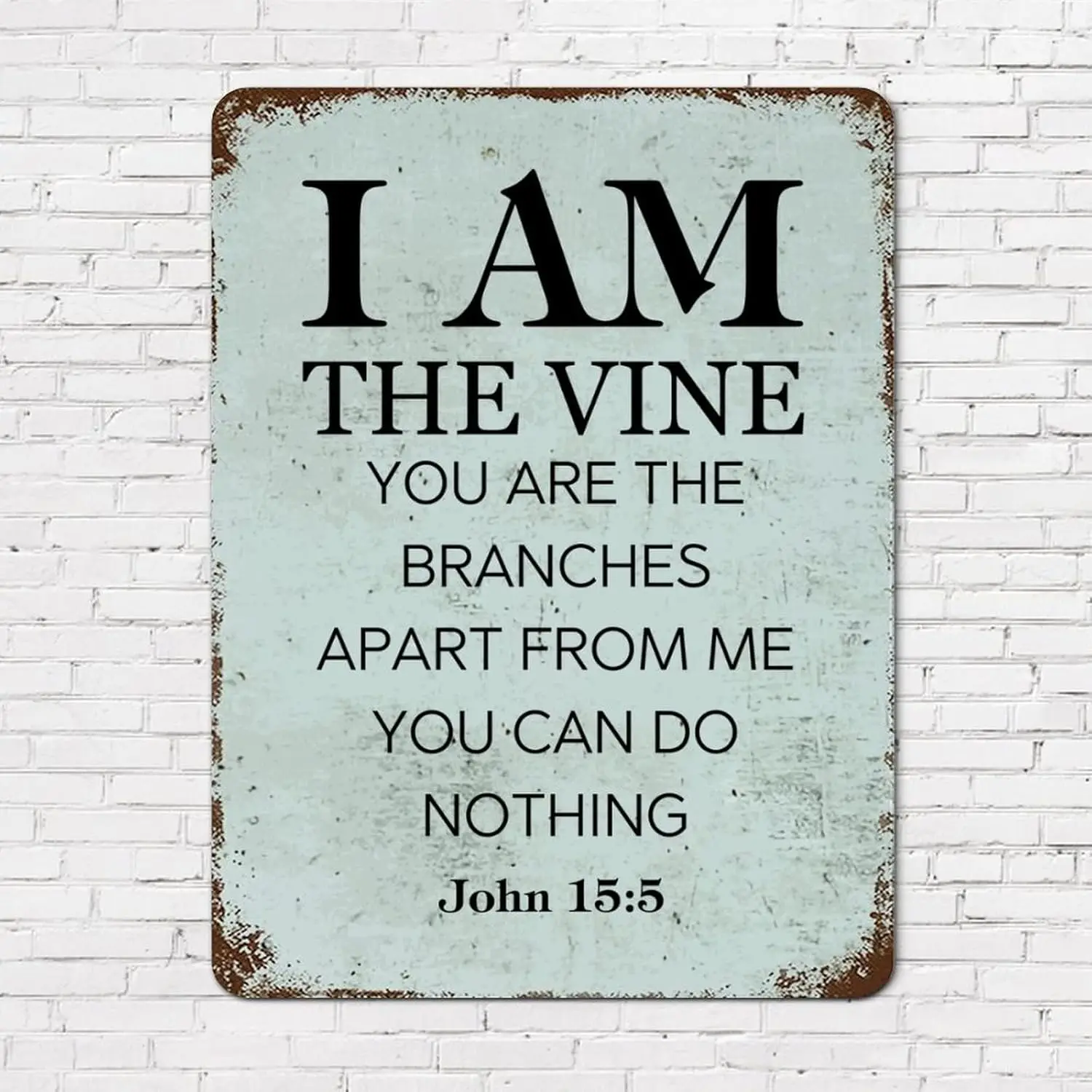 Религиозные цитаты металлическая жестяная цитата мотивирующая я лоза вы ветви