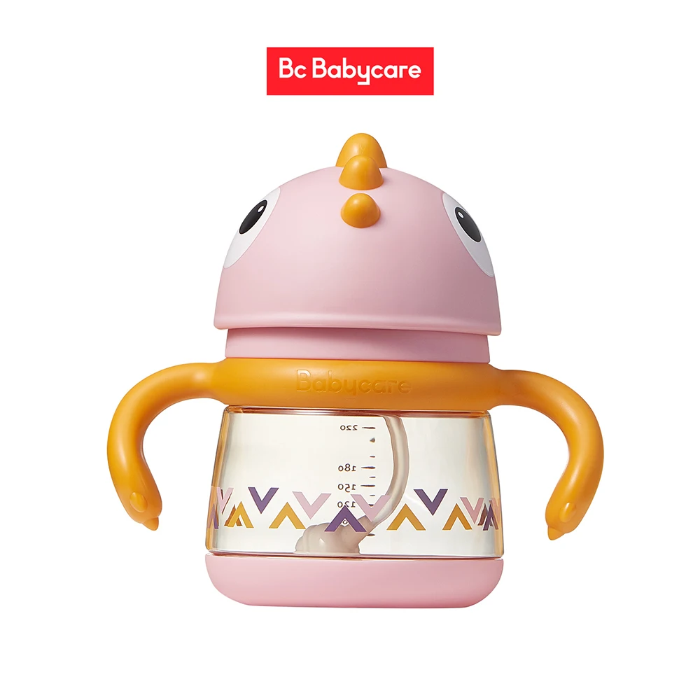 

Bc Babycare 80/220/300ml Baby Feeding Learning Cups Kids Drinking Milk Water Dual-Use Tritan Bottles Children Straw/Duckbill Cup