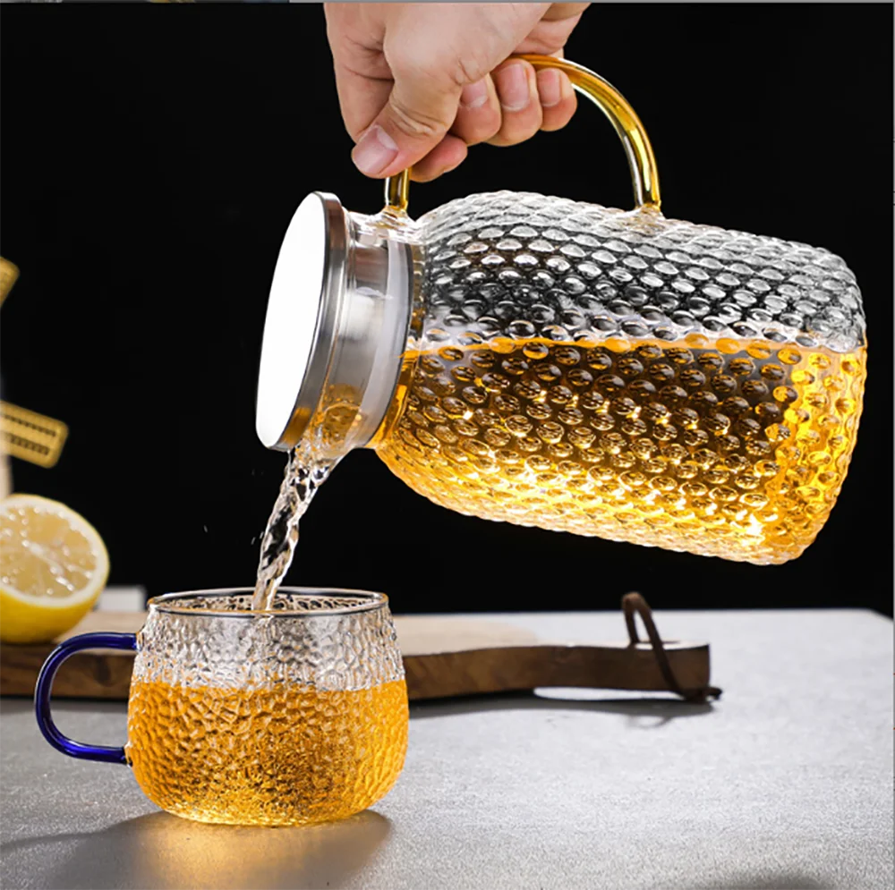 

High Quality Multifunctional Glass Material Stainless Steel Lid Kettle Home Practical Water Kettle
