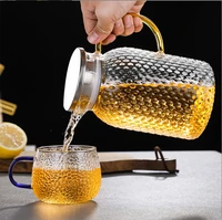 high quality multifunctional glass material stainless steel lid kettle home practical water kettle
