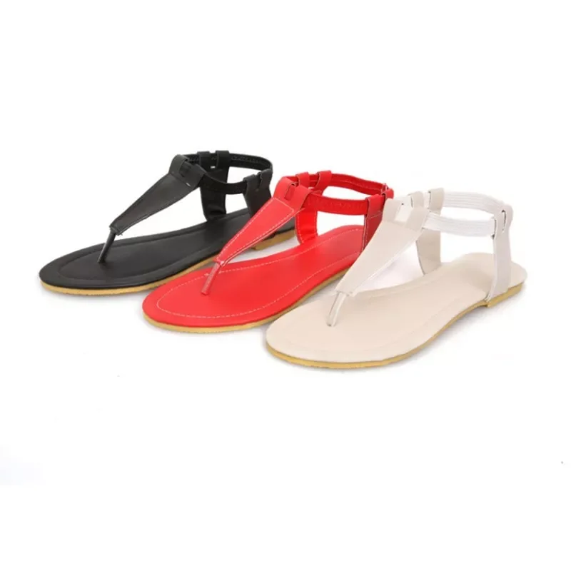 

2023 Simpl Cheap Gladiator Elastic Band Girls Flat Sandalias Leisure Summer Beach Shoes Women Zoris Flip Flops Plus Size 30cm 50