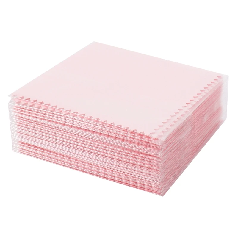 

50 Pack Jewelry Cleaning Cloth,Jewelry Polishing Cloth For Sterling Silver Gold Platinum Pink