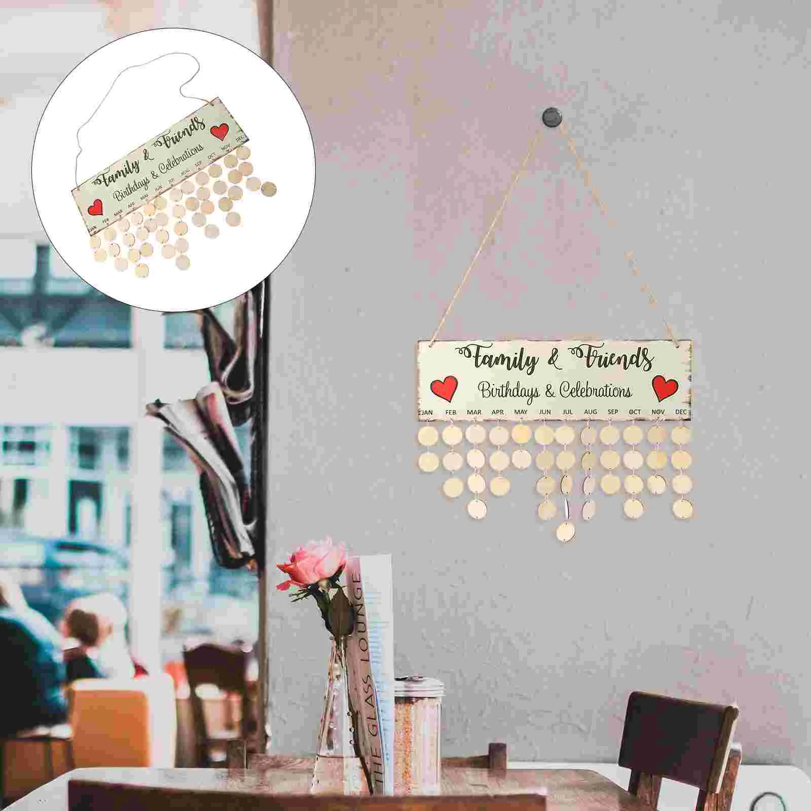 Круглые календари семейная доска на день рождения набор сделай сам настенные