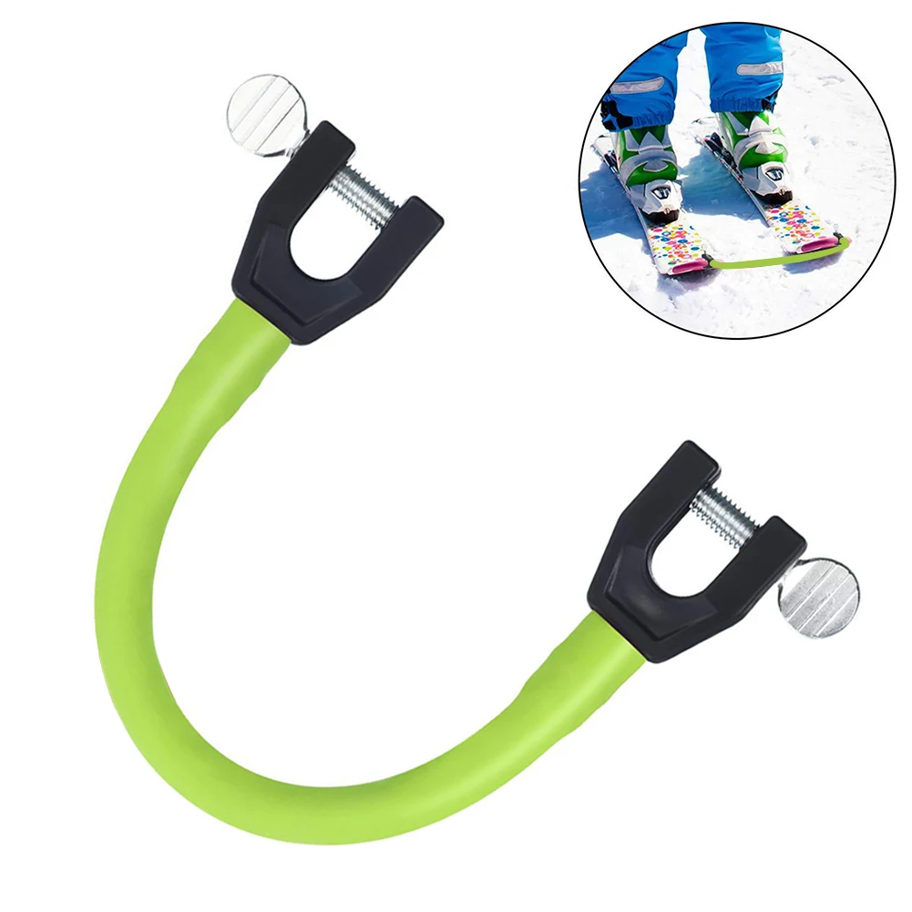 

Ski Tip Connector Skiing Basic Turning Training Aid Snowboard Easy Wedge Control Trainer Clips Winter Sports Equipment