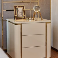 Italian light luxury bedside table postmodern simple storage cabinet high-end paint bedside cabinet high-grade bedroom furniture