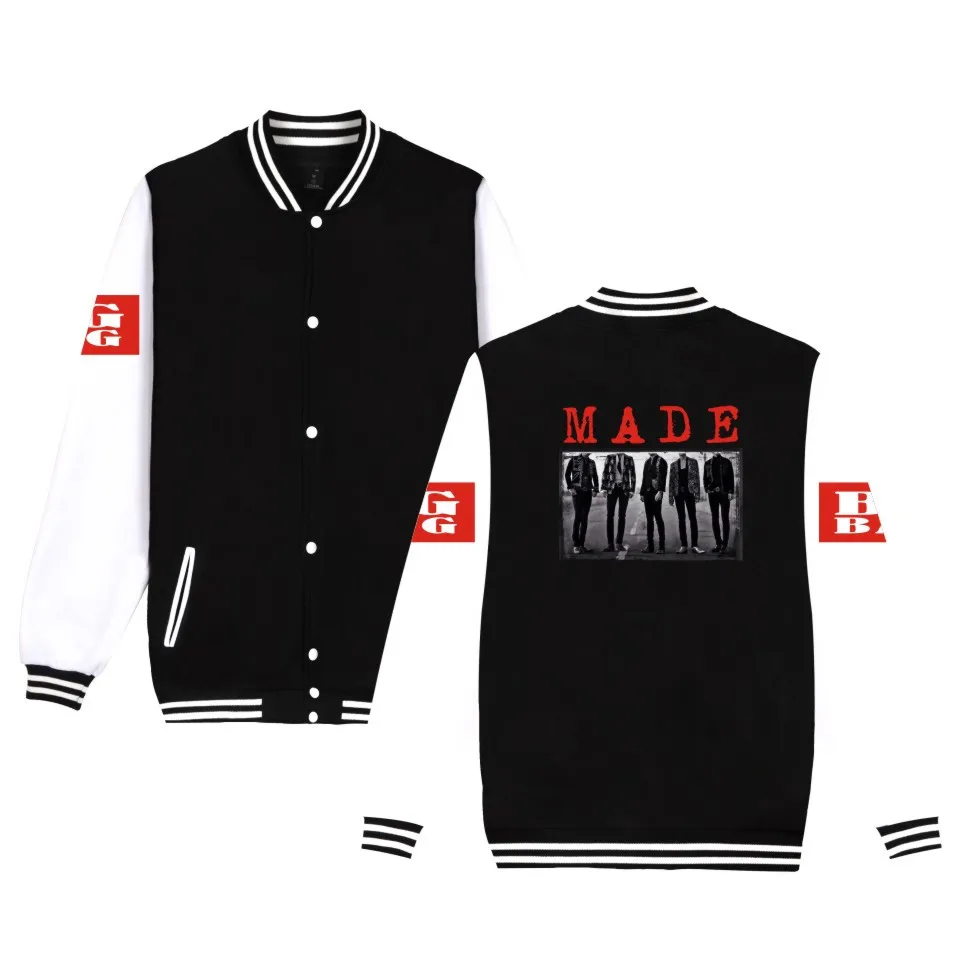 Bigbang куртка Сделано во всем мире бейсбольная униформа для женщин и мужчин Kpop