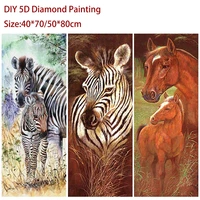 50x80cm 5d diamond painting diy horse animal picture full squareround drill mosaic embroidery cross stitch painting home decor