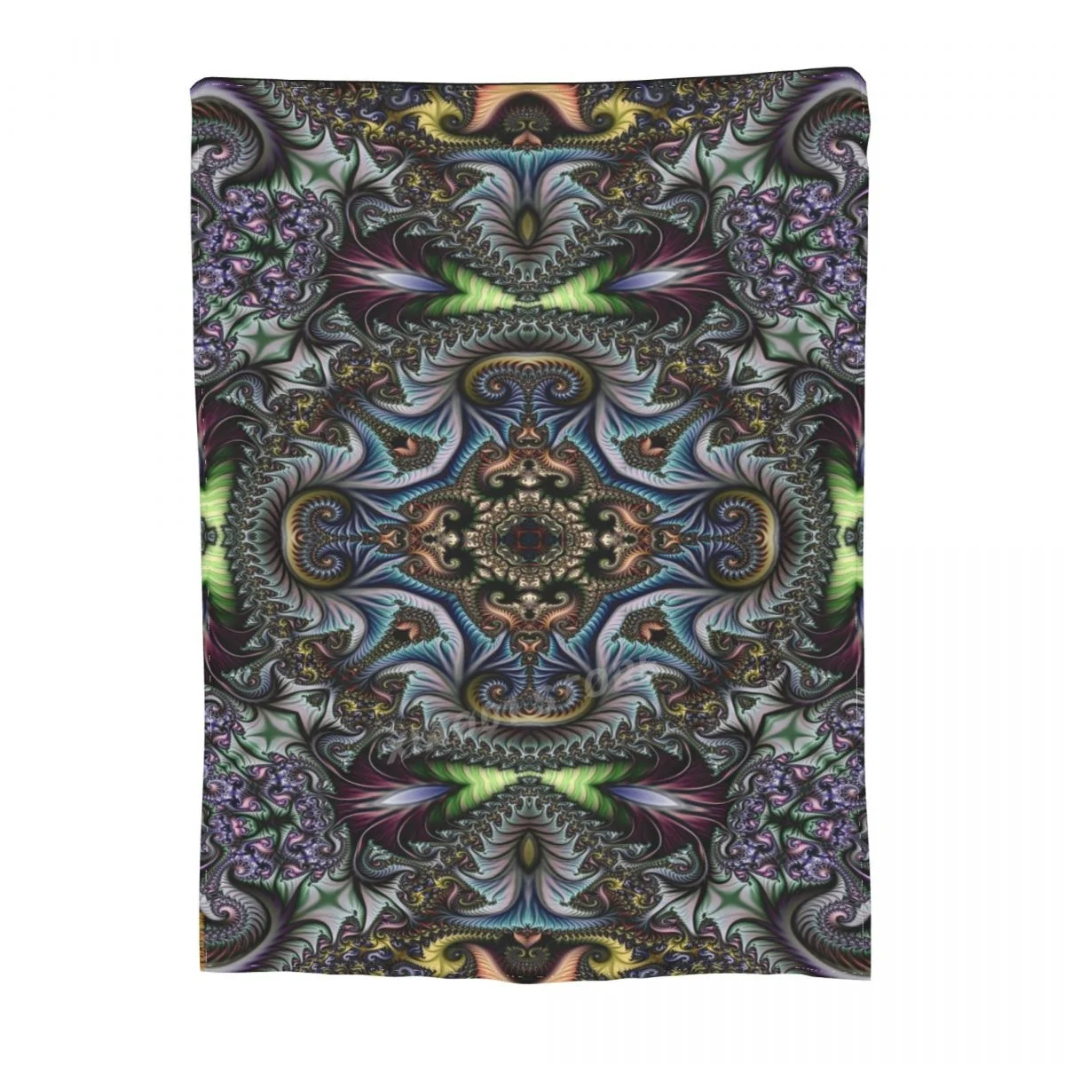 Fractal filigree art super soft high quality flannel light and thin all season sofa blanket bed blanket all season use (0)