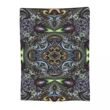 Fractal filigrana arte super macio de alta qualidade flanela luz e fina toda a temporada sofá cobertor cama cobertor durante toda a temporada uso (3)