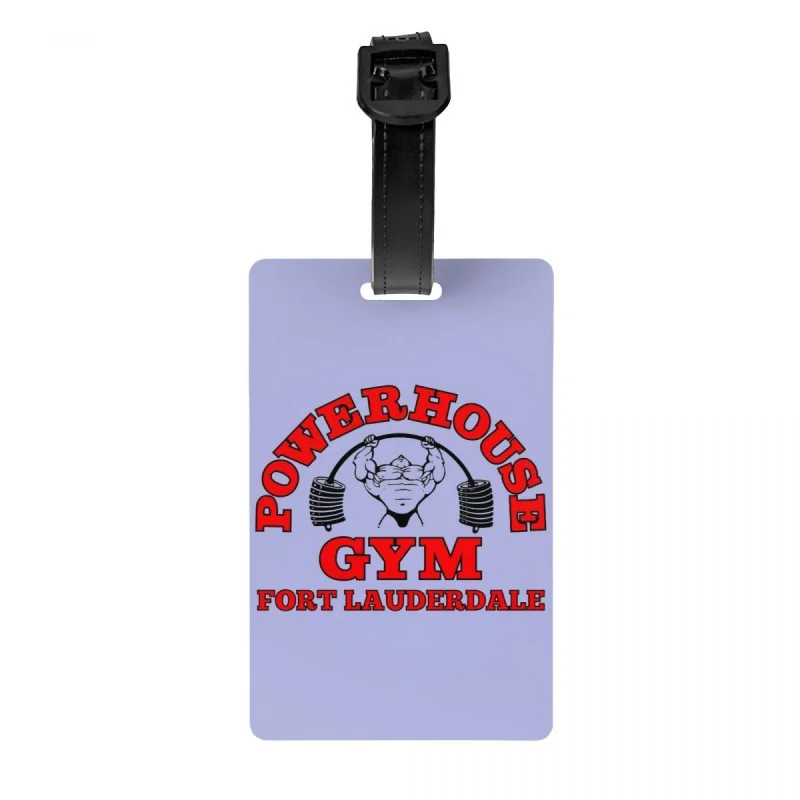 

Powerhouse Gym Luggage Tag Fitness Building Muscle Travel Bag Suitcase Privacy Cover ID Label