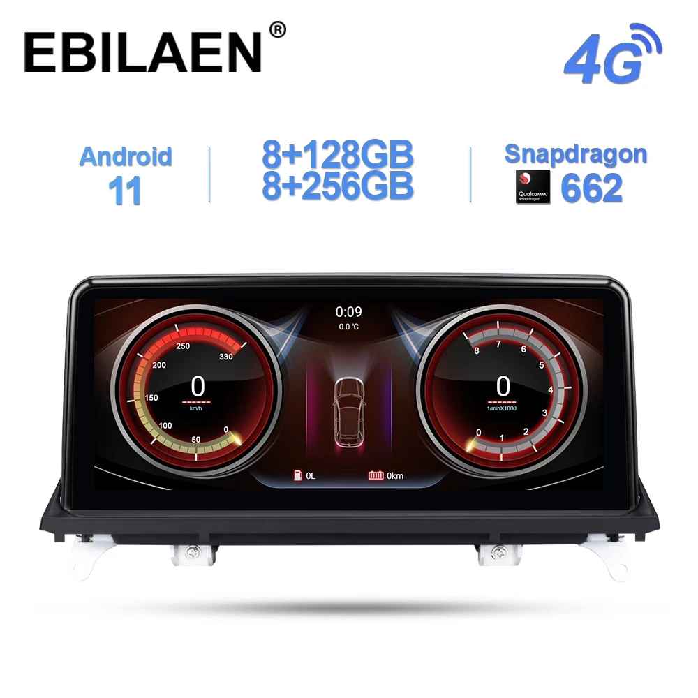 EBILAEN Android 11 Car DVD Player for BMW X5 E70/X6 E71 (2007-2013) CCC/CIC System Unit PC Navigation Auto Radio Multimedia IPS