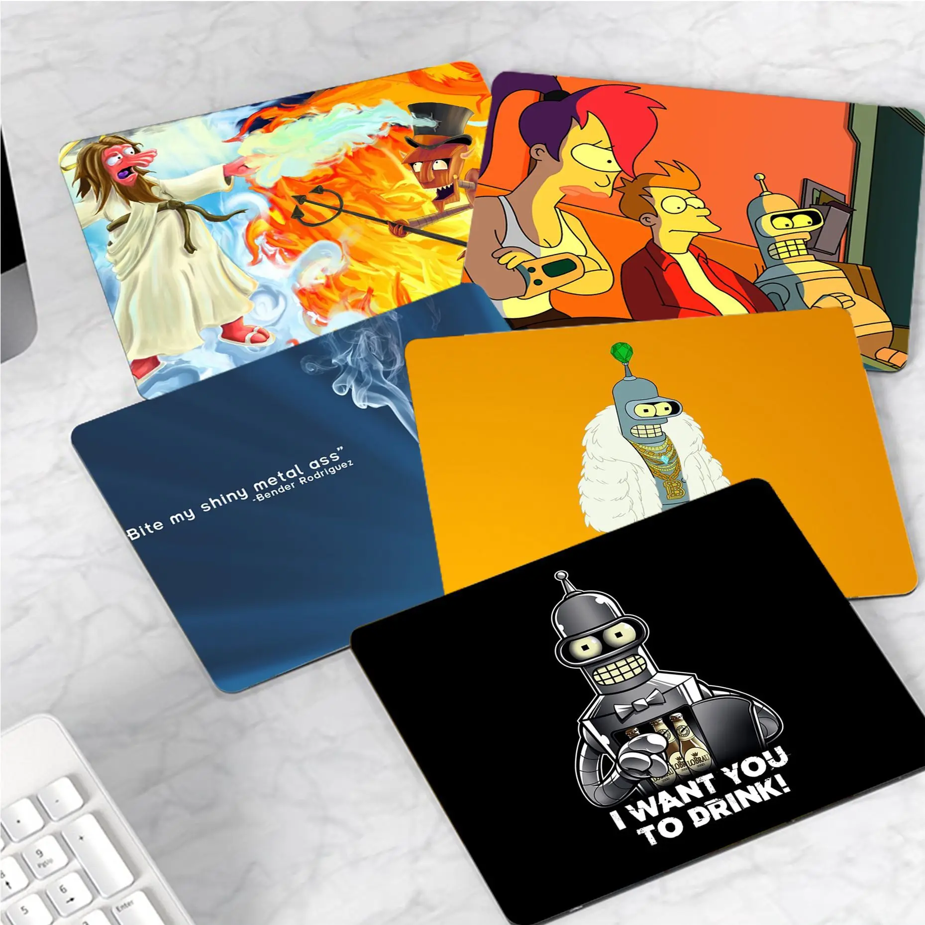 

MINISO F-futurama-Bender DIY Gaming Mouse Pad Gamer Desk Mat Keyboard Pad Decoration Mause Pad For PC Mouse Carpet