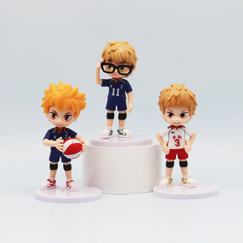 6 шт./компл. аниме Haikyuu Q Ver. Фигурка 7-9 5 см с волейболом Shoyo Hinata Kozume Kenma Oikawa Tooru Sugawara