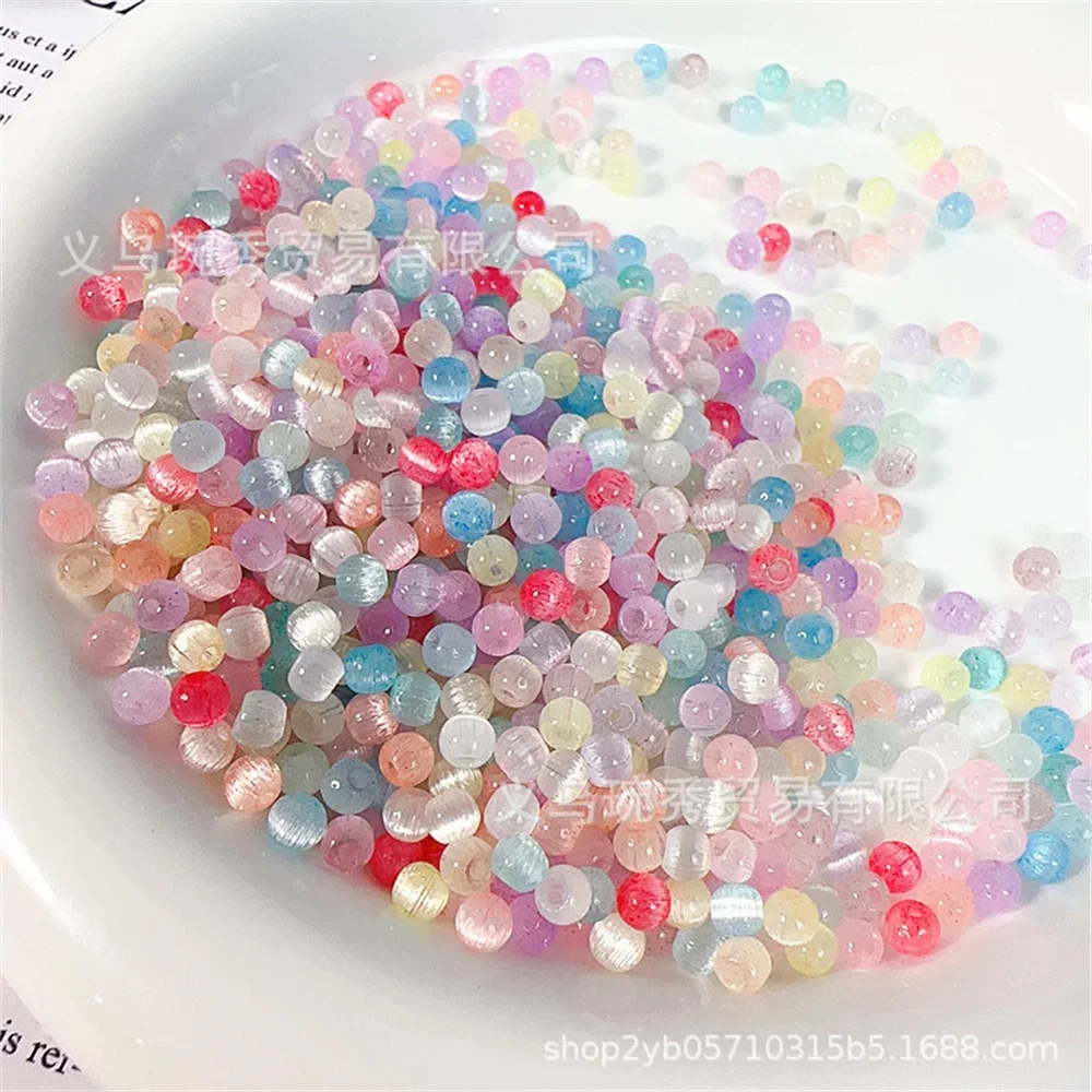 Бусины для рукоделия размер 4 мм цвет в ассортименте