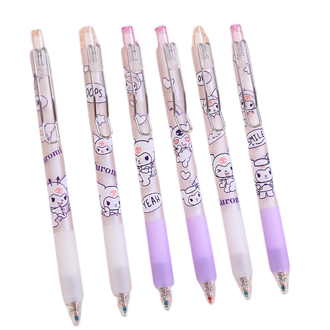 

Anime Cartoon Kuromi Metal Gel Pen for Junior High School Students and High School Students Purple High-value Ins Brush Pen