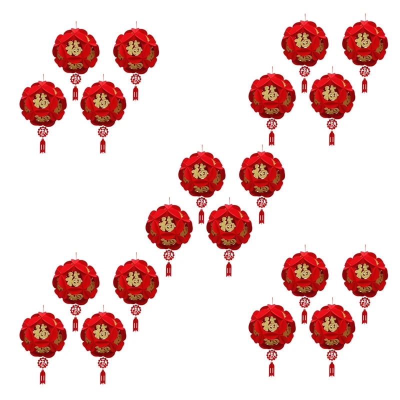 

JFBL Hot 20 Pcs Red Chinese Lanterns,Decor For Chinese New Year,Chinese Spring Festival,Wedding,Lantern Festival Decor