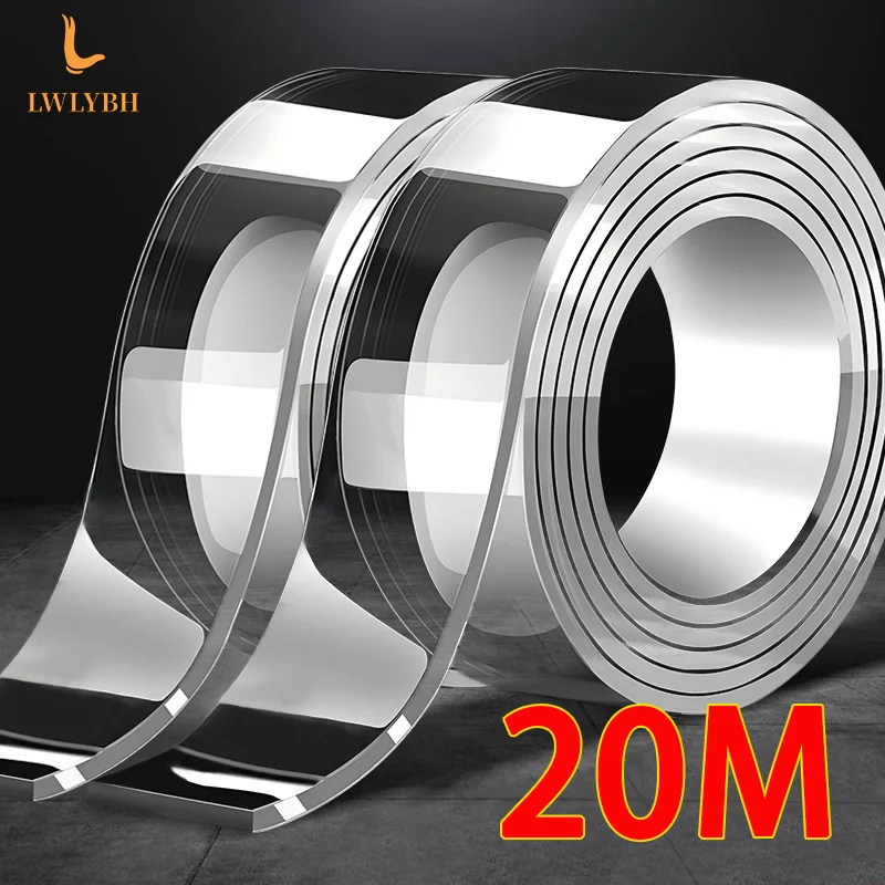 Nano dubbelzijdig plakband Extra sterk waterdicht transparant traceless tape verdikt herbruikbare decoratieve tape home tools