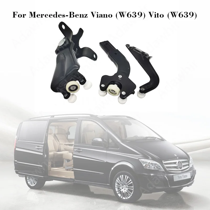 

Sliding Door Roller Guide Set Right Upper Middle Lower for For Mercedes-Benz Viano，Vito (W639) 6397601747 6397601547 6397601347