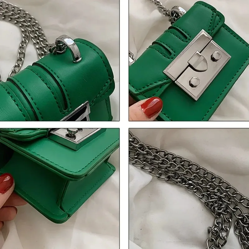 Маленькая милая Женская квадратная сумка через плечо с губной помадой кошельки