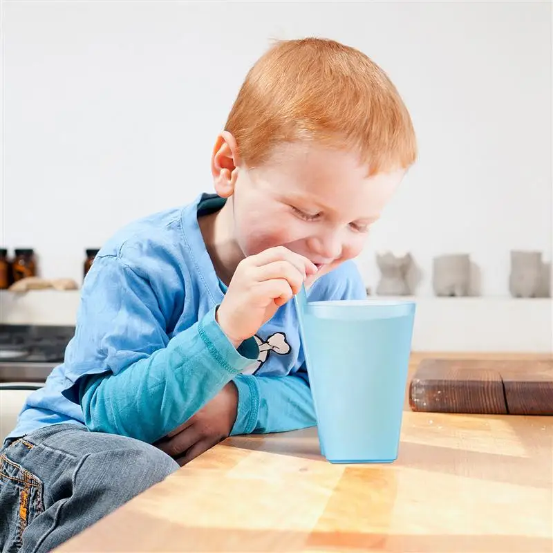 4 шт. детские чашки-глотки с соломинкой ярких цветов | Чашки