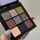 Серия Дикие животные, 9 цветов, тени для век, черная Дымчатая палитра, блестящая, стойкая, водостойкая, пигментированная, Косметика для макияжа глаз