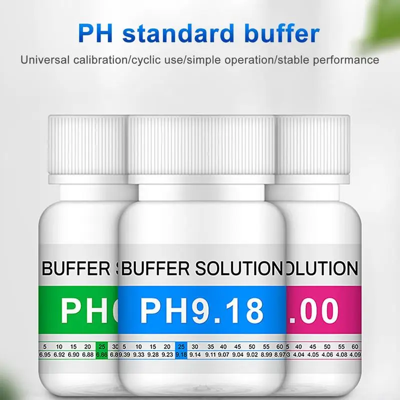 

PH Solution PH Meter Buffer Solution For PH Test Meter Calibration Calibration Solution Each 50 Ml In PH 4.00 6.86 9.18 Precise