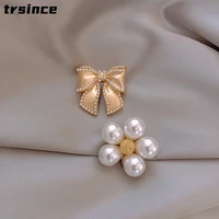 bow pearl brooch fashion cute japanese corsage suit pin buckle accessories sweater exquisite pearl collar decoration brooches