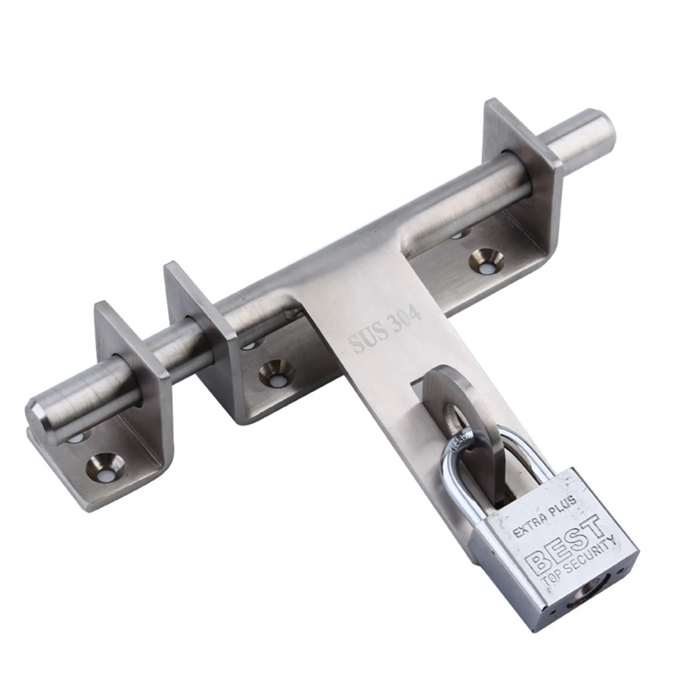 

Bolt Lock Deadbolt Lock 1PCS 304 Stainless Steel Durable 170mm Sliding Bolt Latch Steel Bolt Thickened Stainless