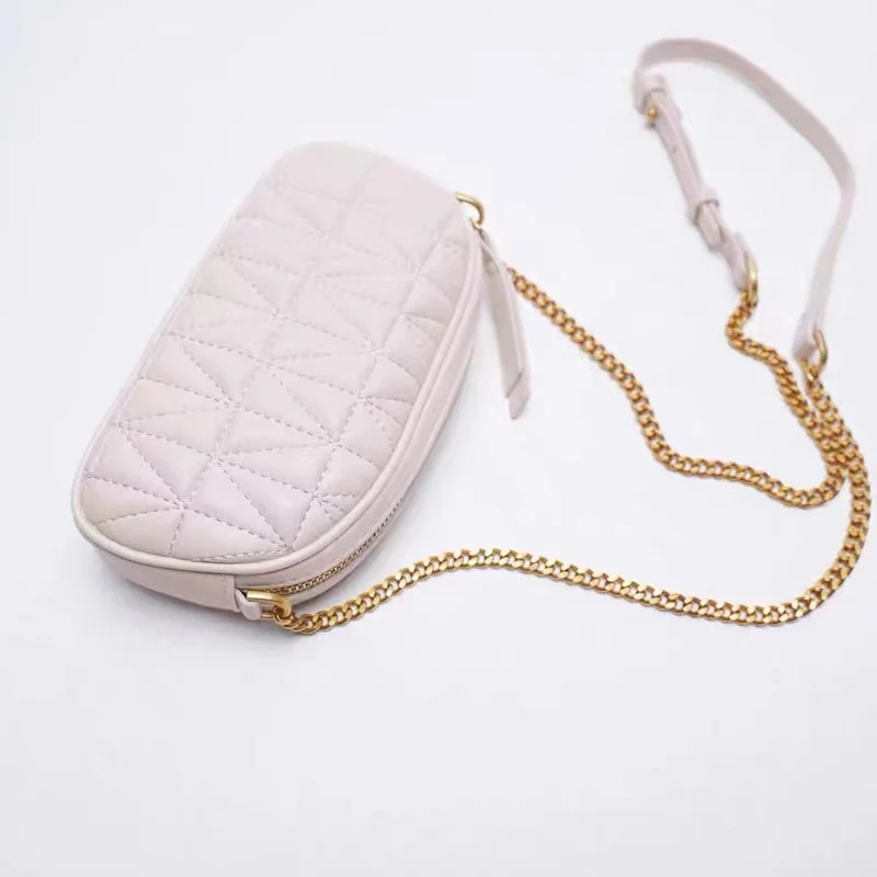 

Branded Women's bag Single shoulder Metal Chain bag mini mobile phone crossbody Handbags Fashion Shell Bags ZA