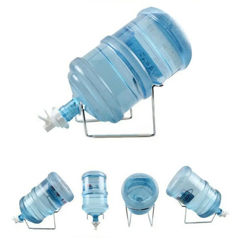 

3-5 Gallon Water Bottle Jug Dispenser Stand Rack Holder Dustproof Nozzle Tap Drinking Fountain Camping Storage Holders & Racks