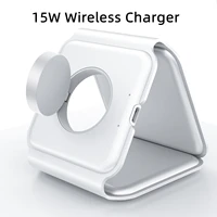 Magnetic fold Wireless Charger Stand Fast Wireless Charging Station for Samsung Xiaomi Huawei for iPhone Apple Watch