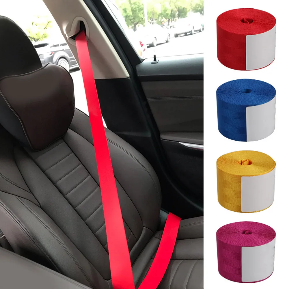 

Car Streng Seat Belt Webbing Polyester Seat Lap Retractable Nylon Safety Strap 3.6M New 48MM Seat Safety Belts Harness Straps