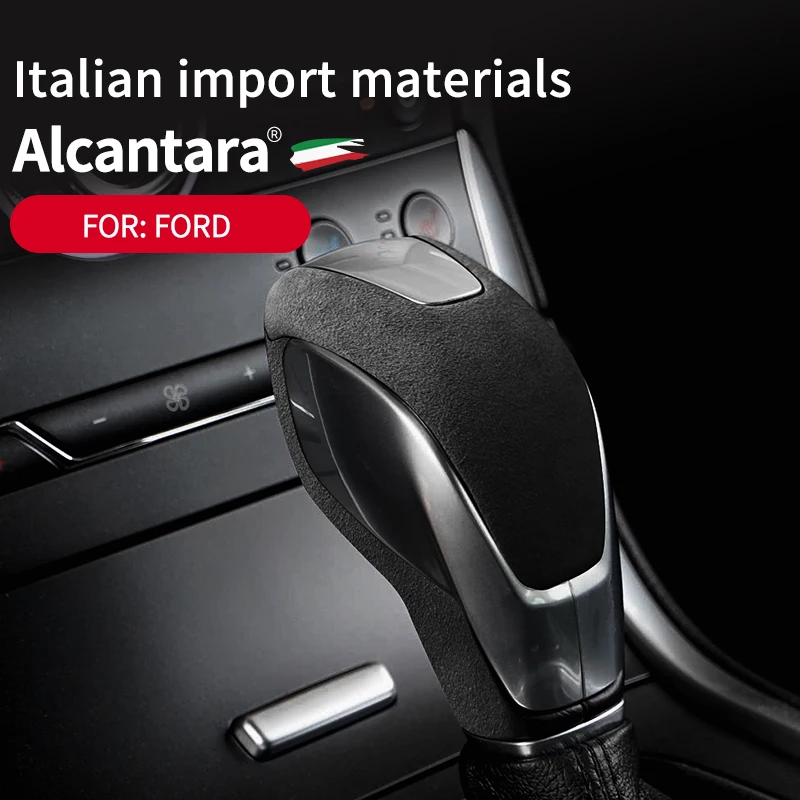 

Alcantara Suede apply to Ford Focus 2012-2018 Car Shifter Cover Shift Handle Head Trim Cover Shift Lever Protective Cover Parts