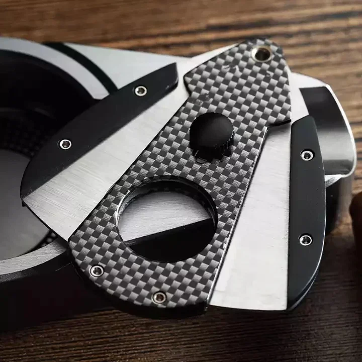 Резак для сигар из нержавеющей стали 2 лезвия ножницы отделки углеродного