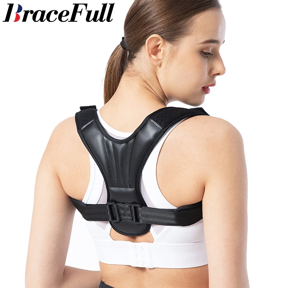 

1 Pcs Men Women Posture Corrector Back Brace Adjustable Straightener Mid Upper Spine Support Neck Shoulder Clavicle Pain Relief