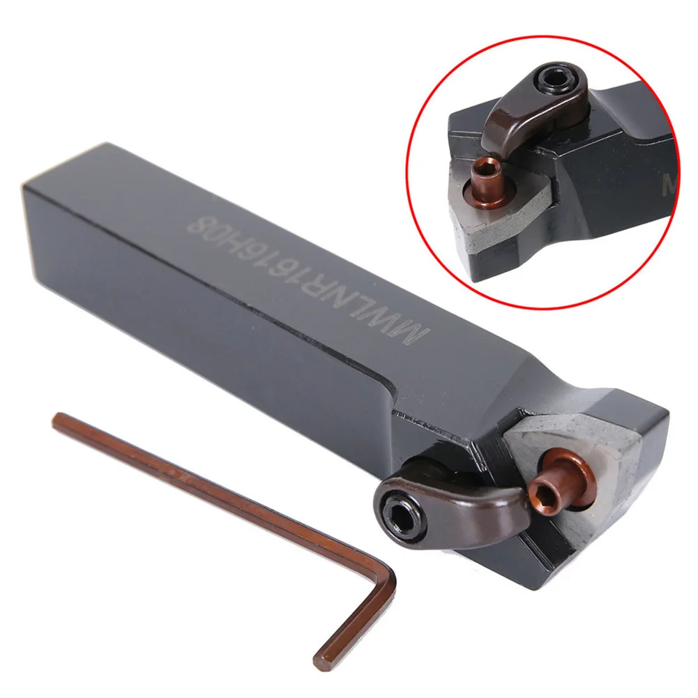 

100mm*16mm Carbon Steel MWLNR1616H08 Lathe Turning Holder Tool Wrench Set For WNMG0804 Carbide Insert Lathe Tool
