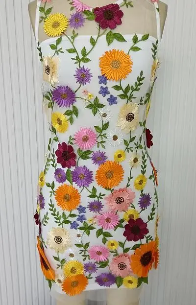 Белые кружевные цветы 3D новейшие африканские стили французская вечерние