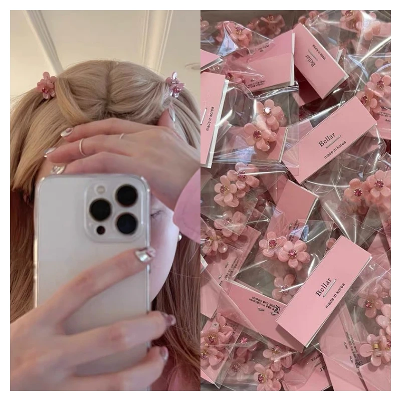 

2023 Fashion Small Size Flower Acetate Hair Claws Pink Acrylic Hair Clip Claw Hairdressing Tool Hair Accessories For Women Party