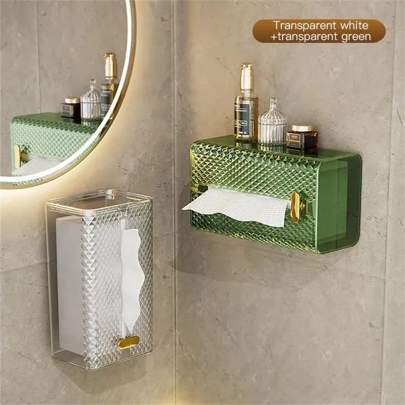 

Punch-free Paper Towel Napkin Storage Box Space-saving Towel Storage Box Wall-mounted Household Napkin Holder Dispenser Rack