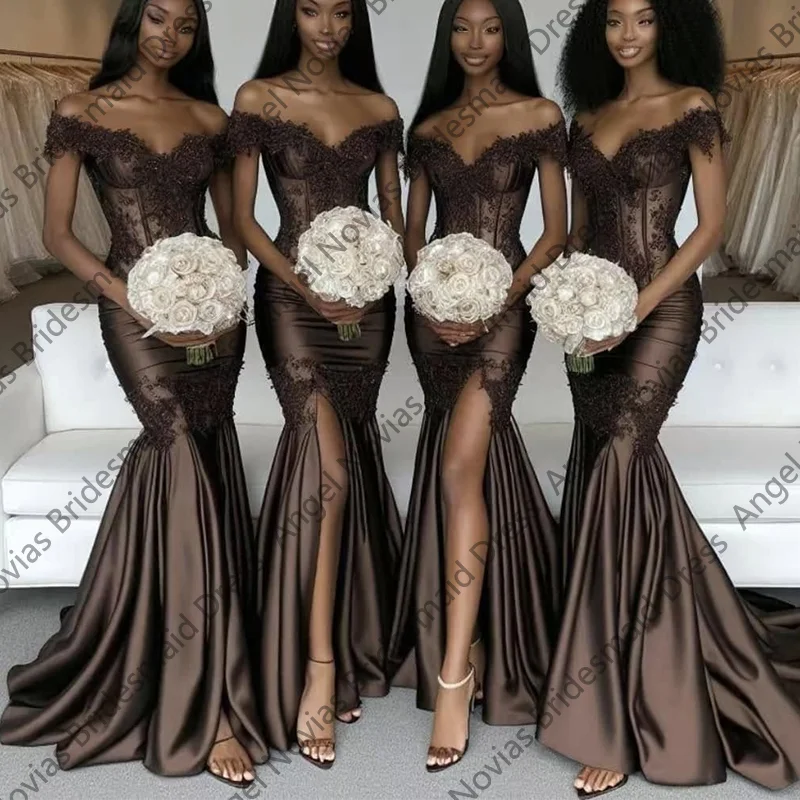 Customized Long Luxury Mermaid Bridesmaid Dresses 2025 Wedding Guest Party Gowns vestido de madrinha casamento