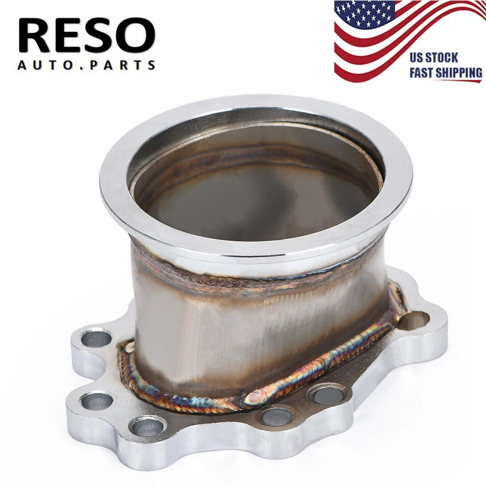 

RESO--Turbo Adapter Flange T25 T28 GT25 GT28 8 Bolt to 3″ 76mm V Band Turbo Outlet Downpipe Flange Adapter