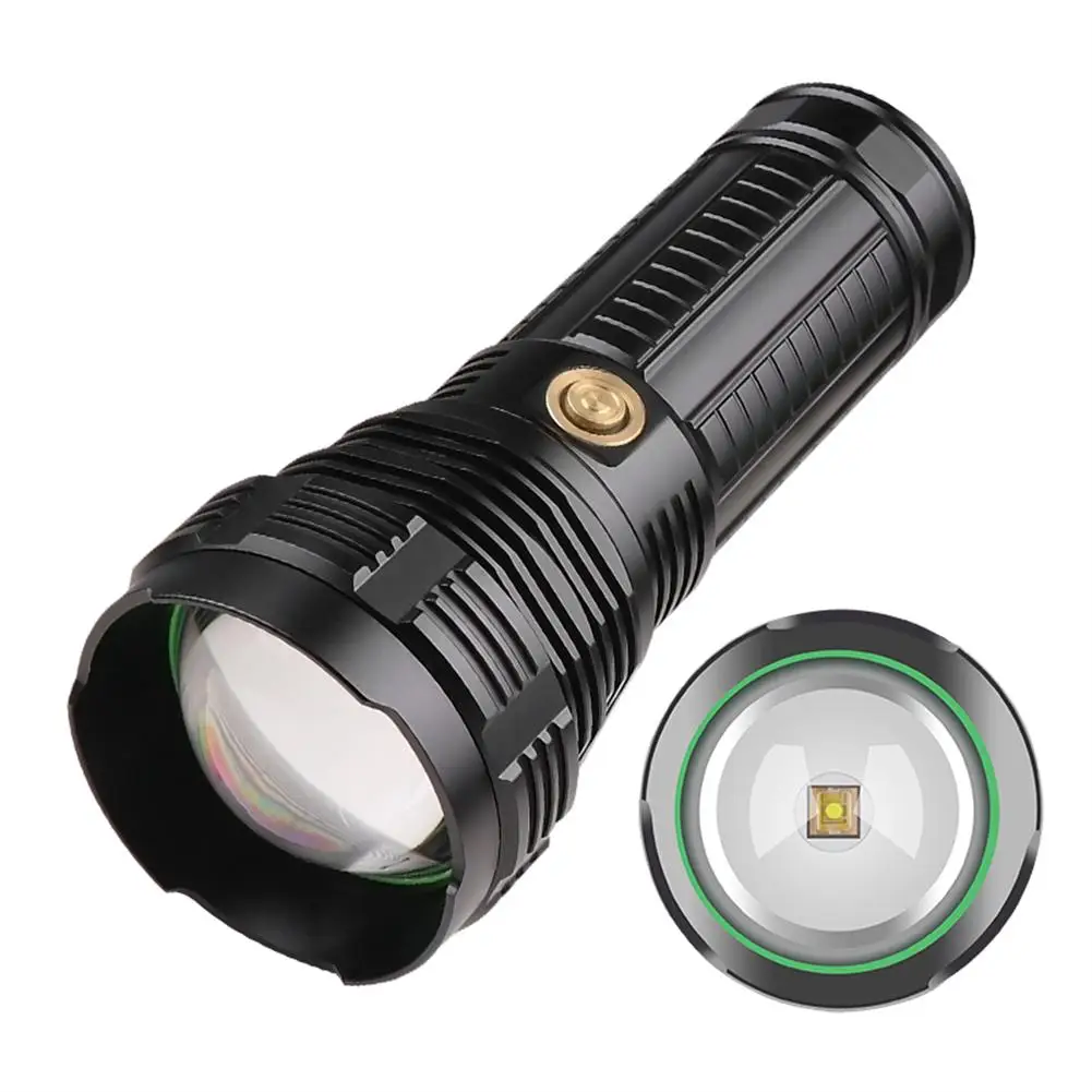 30w Mini Flashlight 5 Levels Telescopic Zoomable 2000m Long-range Usb Rechargeable Super Bright Lamp