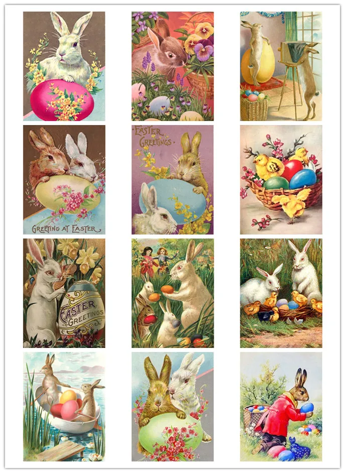 

5D Diy Diamond Painting Easter Eggs Full Drill Diamond Embroidery Rabbit Cross Stitch Mosaic Art Cartoon Rhinestone Home Decor